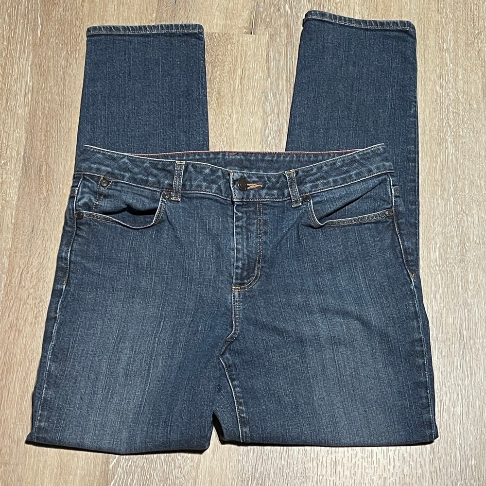 Talbots Curvy Slim Ankle Jeans Women's Size 8/29 Blue Cotton Spandex Stretch EUC - Picture 2 of 9